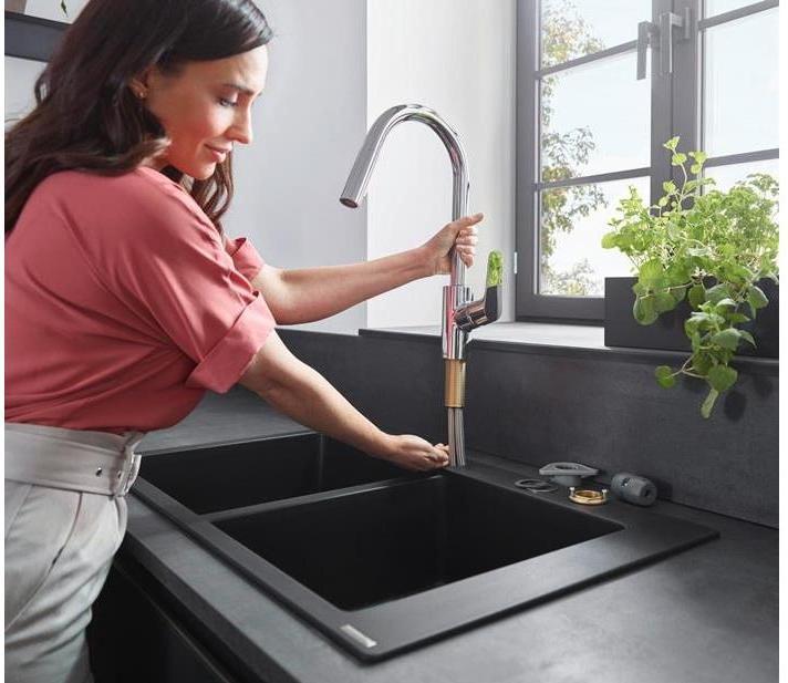 Image du produit hansgrohe Focus M41 Einhebel-Küchenarmatur 240, Ausziehbrause, 2 Strahlarten