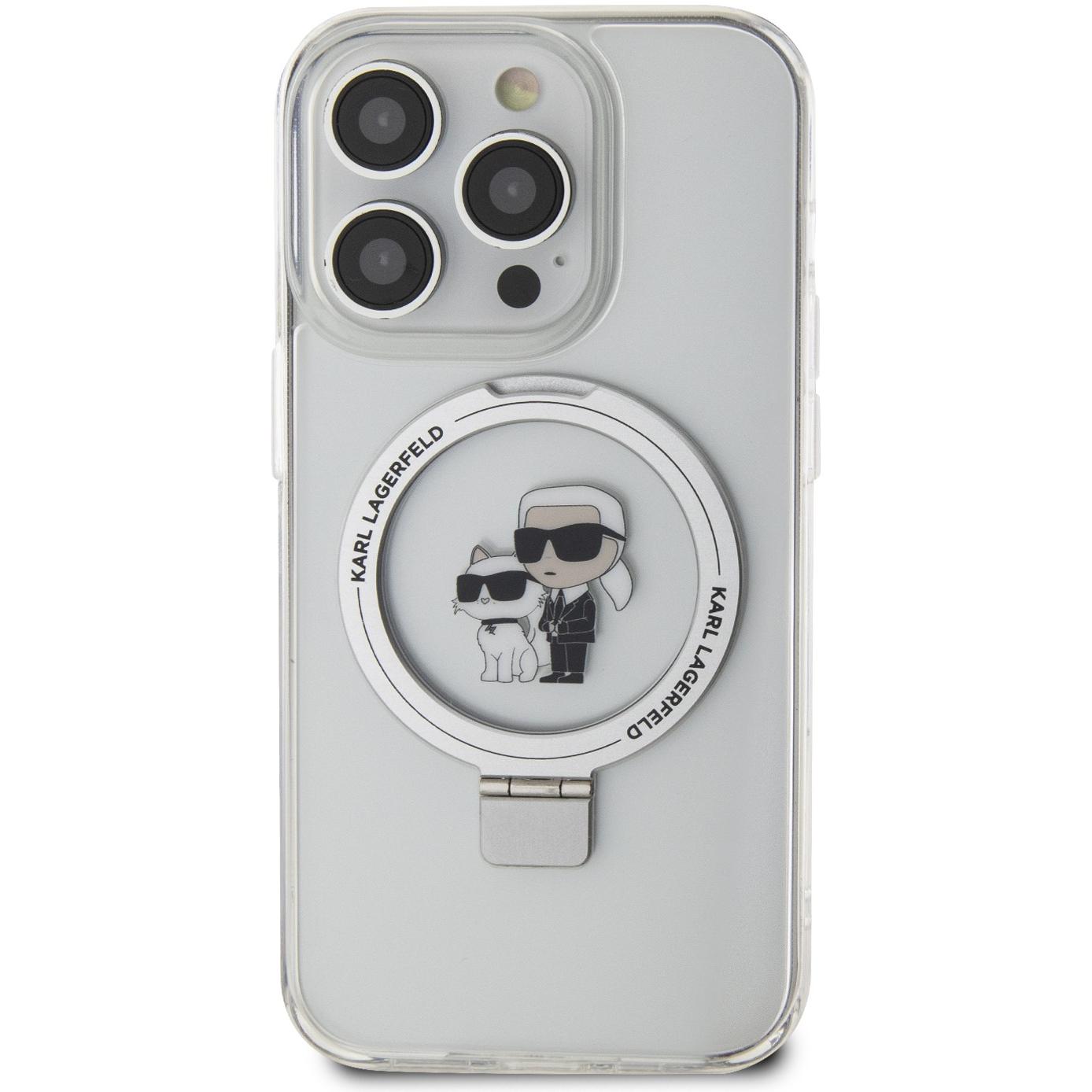 Karl Lagerfeld KLHMP14XHMRSKCH iPhone 14 Pro Max 6.7" biały/white hardcase Ring Stand Karl&Choupettt (Apple iPhone 14 Pr...