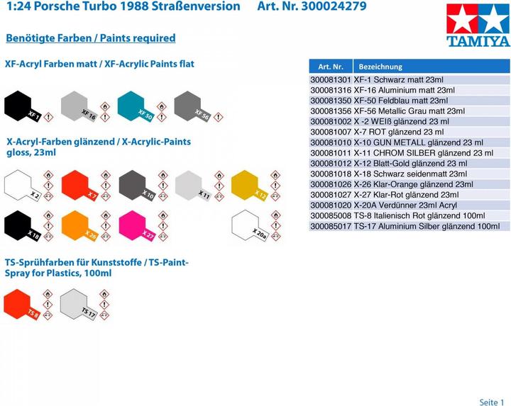 Image du produit Tamiya Porsche 911 Turbo 88