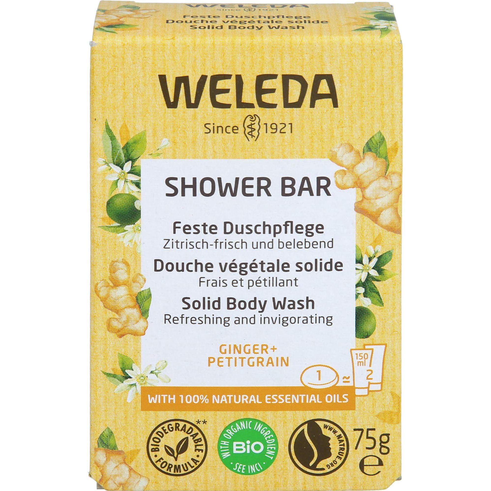 Weleda, Duschmittel, Feste Dus Ging+peti, 75 g