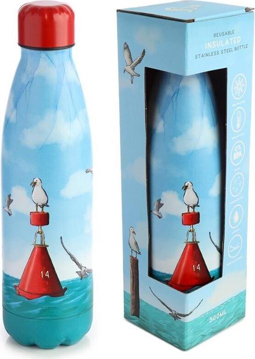 Image du produit Puckator Gourde pour enfants en acier inoxydable isolée pour le chaud et le froid Motif mouettes (0.50 l)
