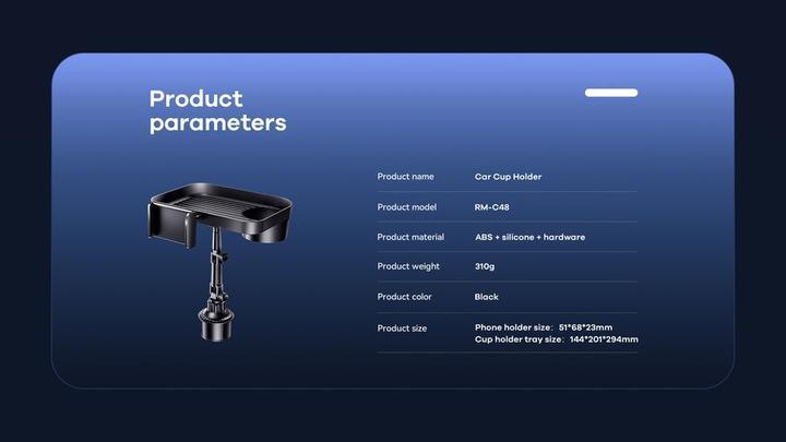 Actual product image Remax RM-C48 Autohalterung mit Getränkehalter, schwarz