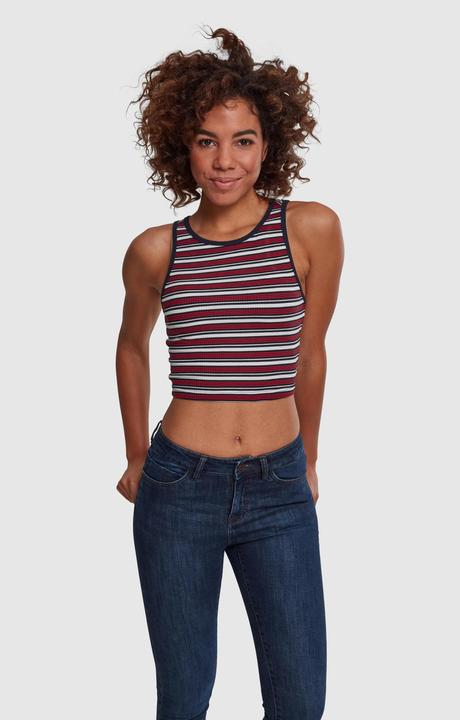 Image du produit Urban Classics Ladies Rib Stripe Cropped Top (L)