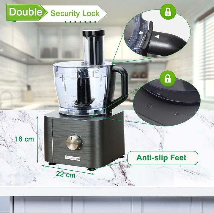 Produktbild TopStrong Multifunktions-Küchenmaschine (3200 ml, 1100 W)