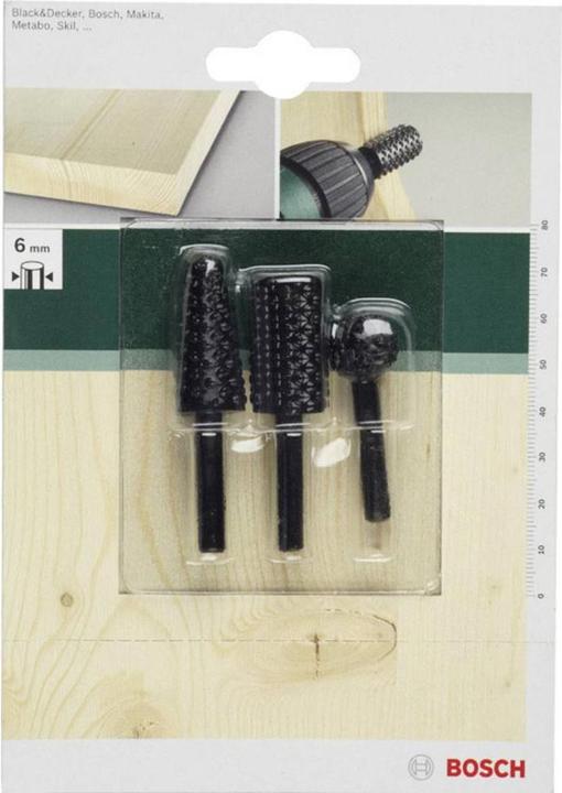Actual product image Bosch Zubehör 3-piece wood rasp set 15.0-6.0 15.0 15.0 mm