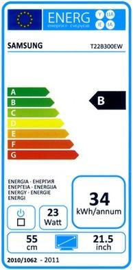 Energie-Label Samsung SyncMaster T22B300 (1920 x 1080 Pixel, 21.50")
