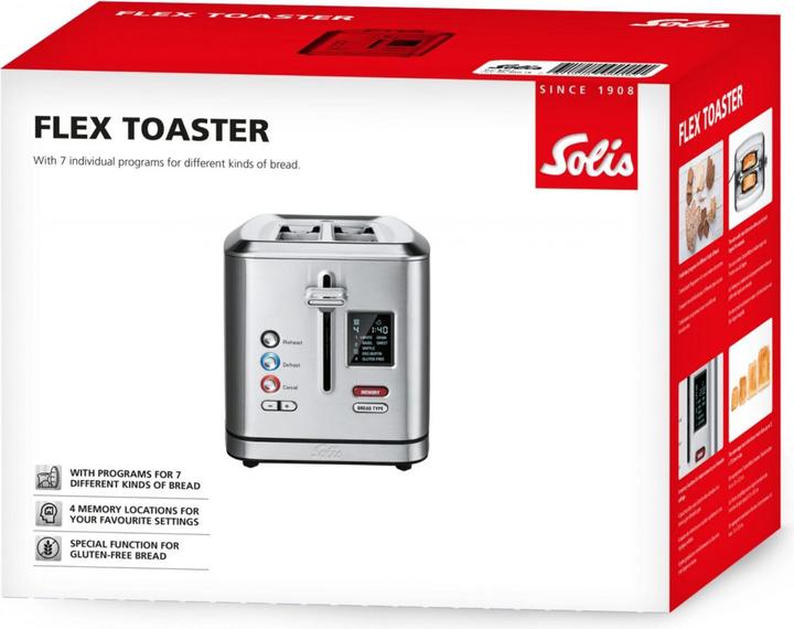 Actual product image Solis Flex Toaster 8004 - Toaster Broodrooster - Met geheugenfunctie