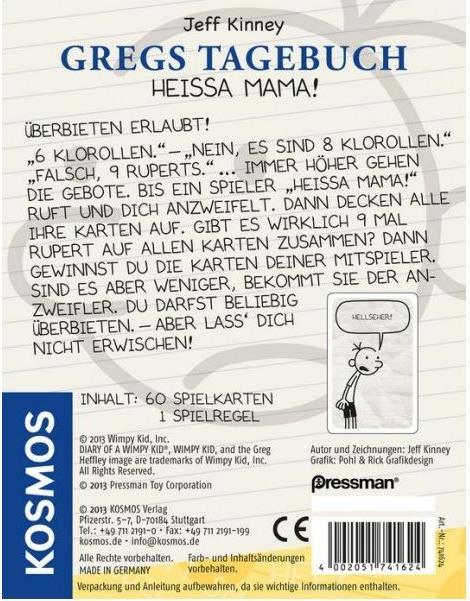 Produktbild Kosmos Gregs Tagebuch - Heissa, Mama. (Deutsch)