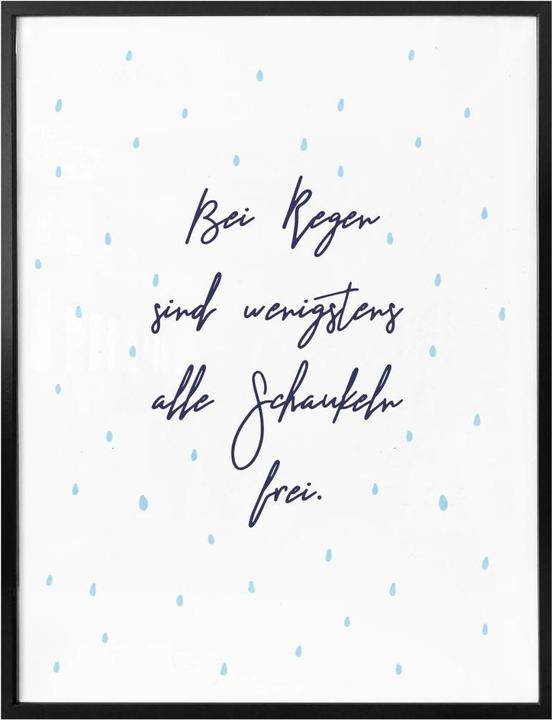 Produktbild Trenddeko Bei Regen sind alle Schaukeln frei (60 x 80 cm)