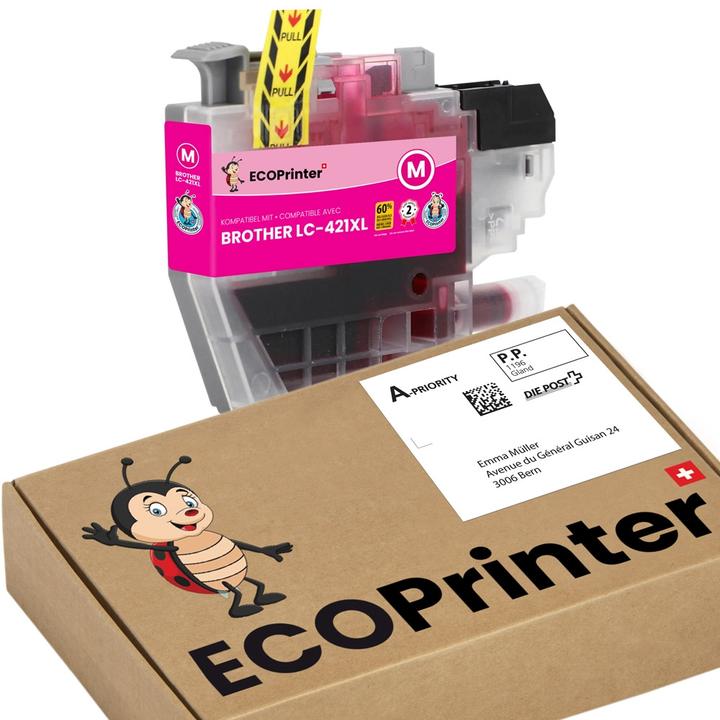 Produktbild ECOPrint ECOPrinter kompatible Tintenpatrone – Alternative zu Brother LC-421XLM (M)