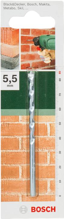 Actual product image Bosch Zubehör Masonry drill bit according to ISO 5468 D= 5.5 mm L= 85 mm (5.5 mm)
