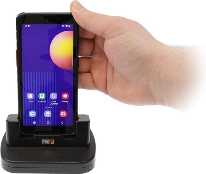 Produktbild Brodit 216368 Tisch-Ladestation 1-Fach Handy Ladegerät Samsung Galaxy Xcover 5 Schwarz