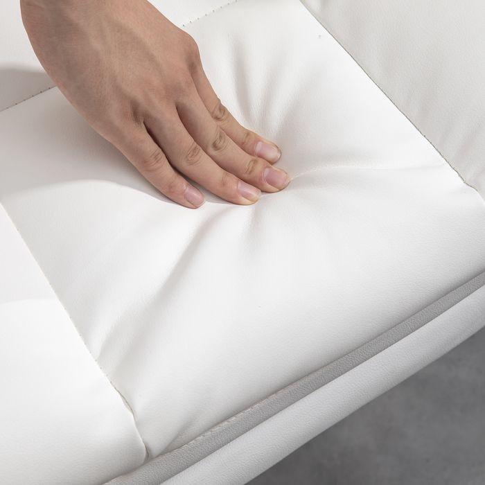 Immagine prodotto Swisshandel24 Bürostuhl, Ergonomisch Schreibtischstuhl mit Liegefunktion, Lendenkissen, Weiss