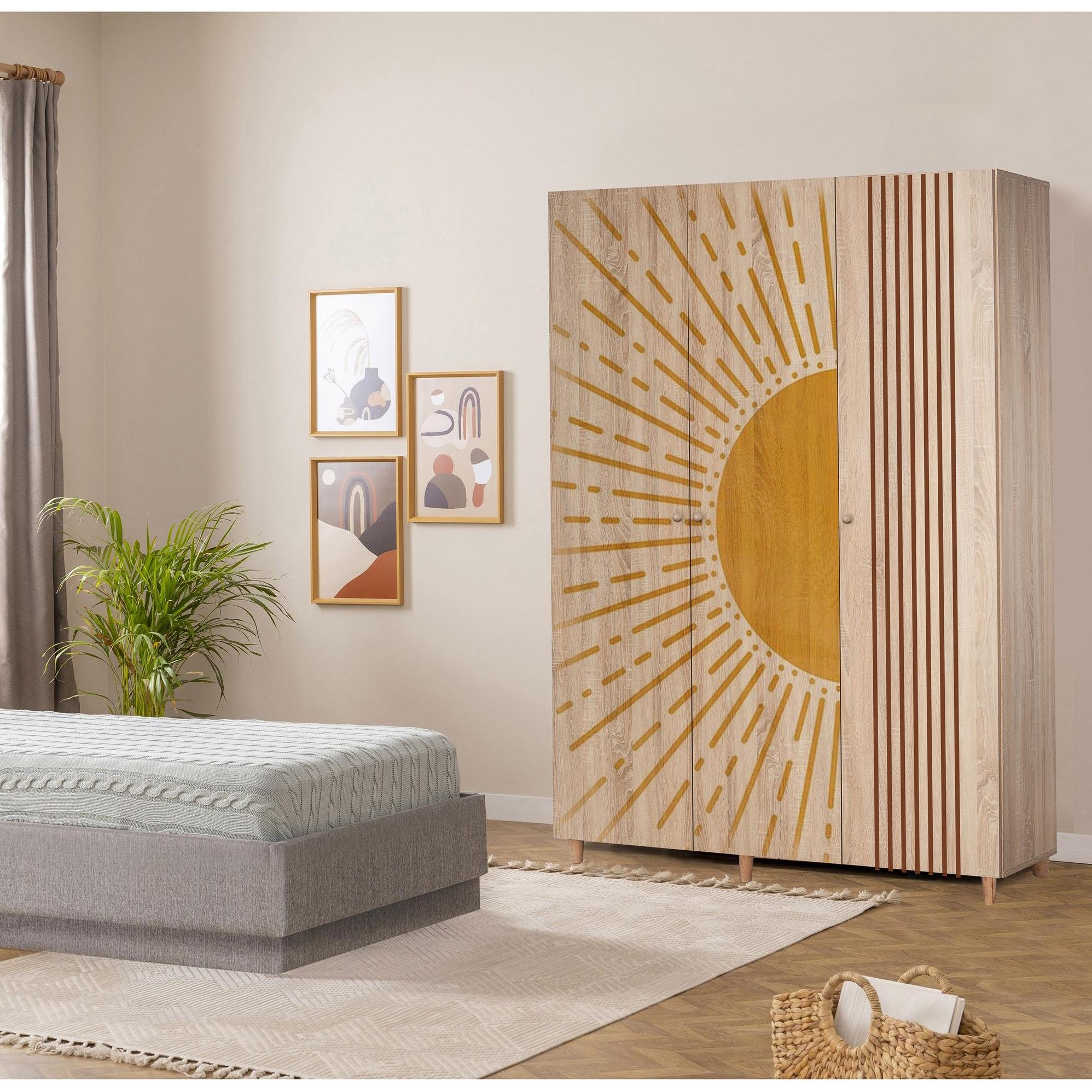 Thumbnail - Homitis, Kleiderschrank, Lena (135 x 192 x 52 cm)