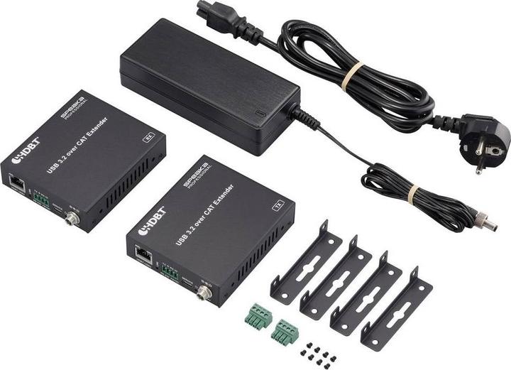 Produktbild SpeaKa Professional SP-USBE-820 7+1 Port KVM-Extender über PC steuerbar Schwarz