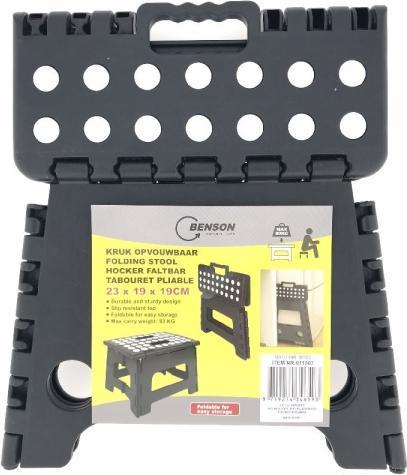 Actual product image Benson Folding stool black / white small - 80 kg