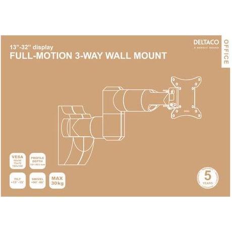 Thumbnail - Deltaco ARM-0370 monitor mount / stand (32") Screws Black (32"), Monitor Halterung, Schwarz