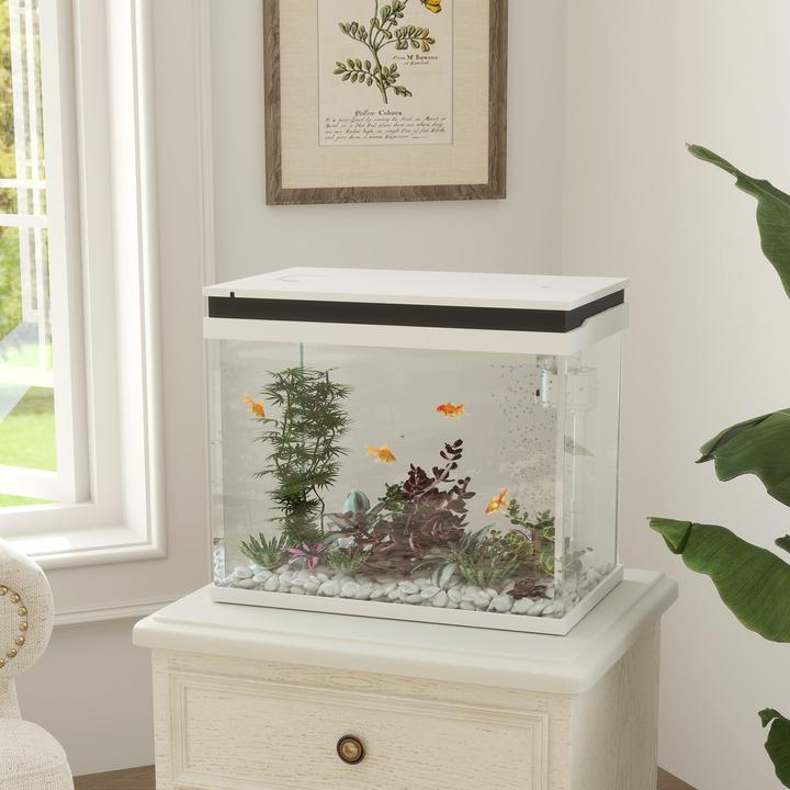 Image du produit PawHut Aquarium Glas, ABS Weiss (41 l)