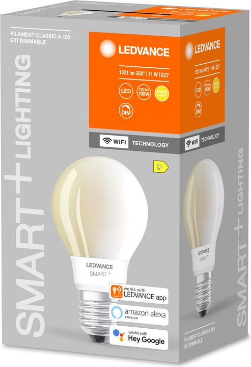 Produktbild Ledvance Smart+ Wifi Filament Classic (E27, 11 W, 1521 lm, 1 x, D)