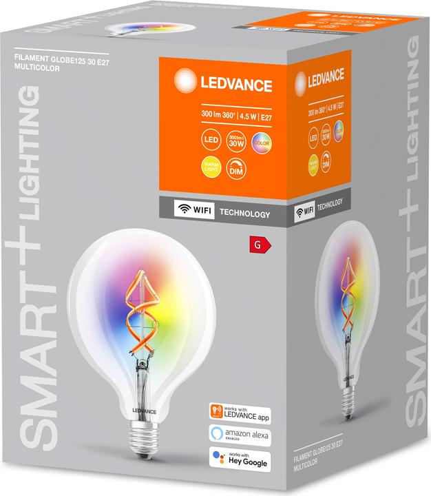 Actual product image Ledvance Smart+ Wifi Filament Globe Rgbw (E27, 300 lm, 1 x)