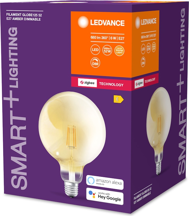 Produktbild Ledvance Smart+ Filament Globe (E27, 6 W, 680 lm, 1 x, E)
