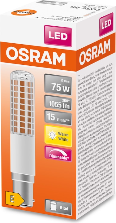 Produktbild Osram Led Special T Slim (B15d, 9 W, 1055 lm, 1 x, E)
