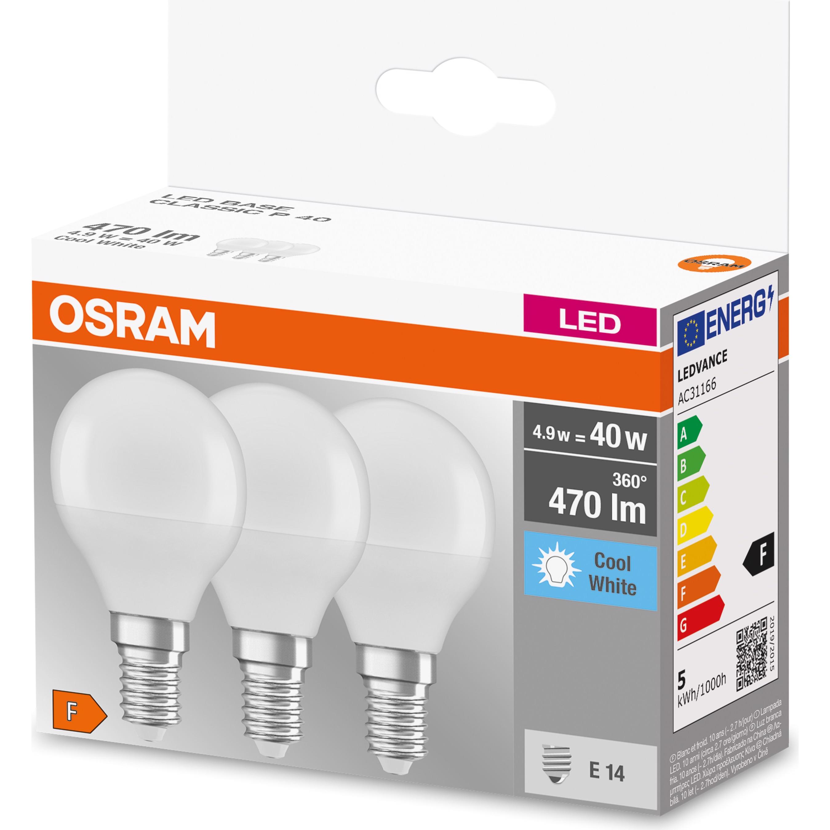 Thumbnail - Osram, Leuchtmittel, Led Base Classic P (E14, 4.90 W, 470 lm, 10 x, F)