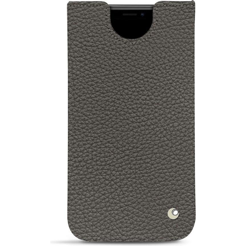 Noreve Lederschutzhülle (Apple iPhone 11), Smartphone Hülle, Grau