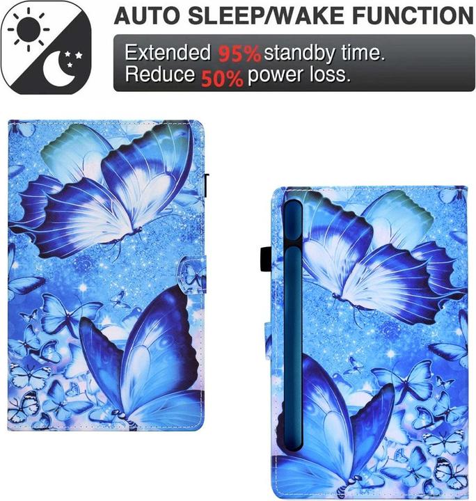 Produktbild König Design Schutz Tablet Hülle für Samsung Galaxy Tab S8 Case Cover Tasche Bumper Wallet (Galaxy Tab S8)