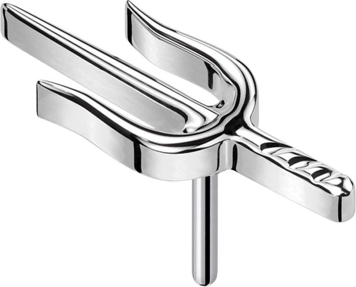 Image du produit Star Piercing Threadless Dreizack silber (sans laiton, Titane)