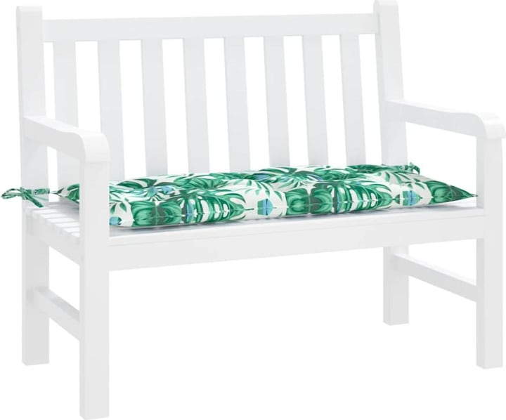 Image du produit VidaXL Housse de banc de jardin motif feuilles O x tissu ford (110 x 50 x 7 cm)