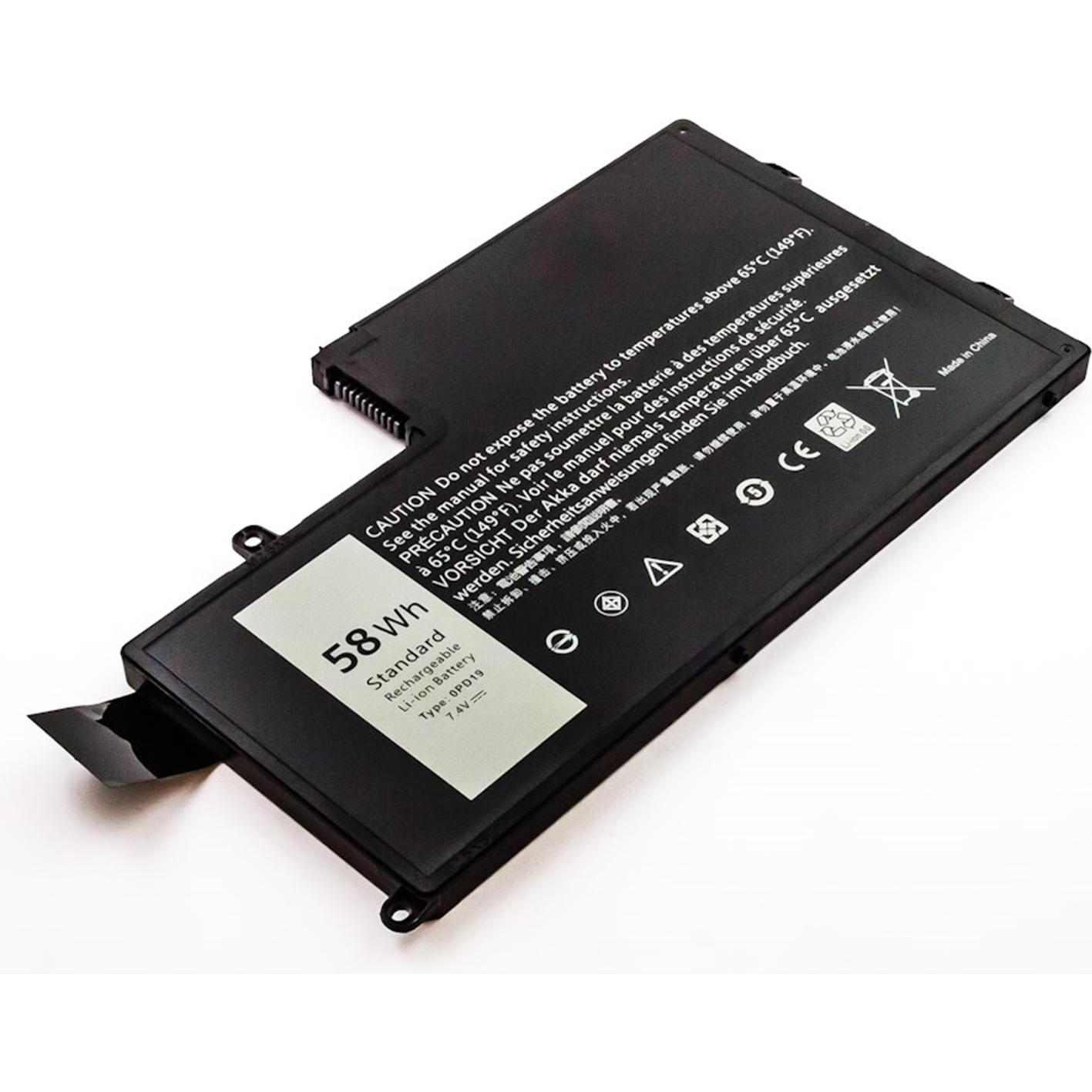 AGI Akku kompatibel mit Dell Vostro 14-5480d-3528r (1 Zellen, 7500 mAh), Notebook Akku, Schwarz