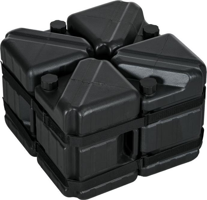 Immagine prodotto Swisshandel24 Set di 4 pesi per padiglioni con maniglia Protezione del padiglione con acqua/sabbia Riempibile per (21 cm, 21 cm)