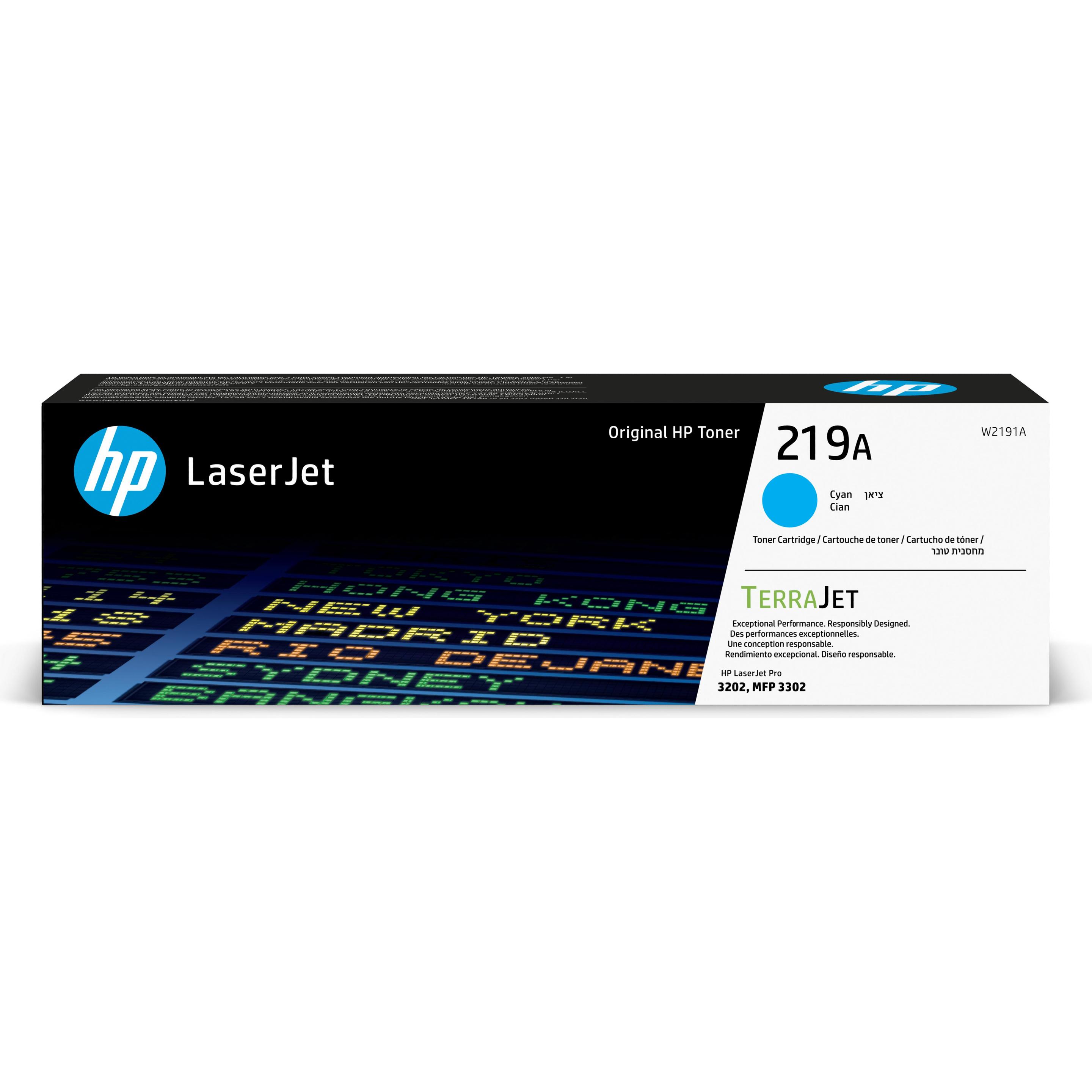 HP, Toner, 219A Cyan Original LaserJet-Tonerkartusche, 1200 Seiten, Cyan, 1 Stück(e) (C)