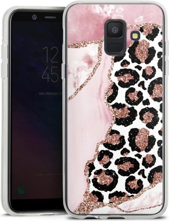 Produktbild DeinDesign Silikon Hülle für Samsung Galaxy A6 (2018) Handyhülle Case Smartphone Schutzhülle Glitzer Look (Samsung Galaxy J6 (2018))
