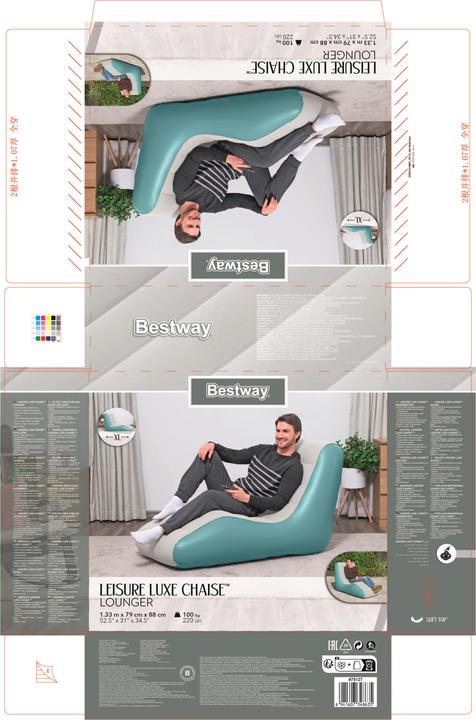 Actual product image Bestway Luxe Chaise™ air lounger 133 x 79 x 88 cm