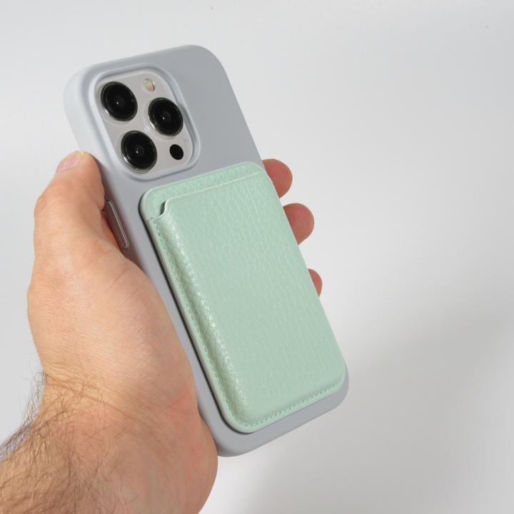 Immagine prodotto PhoneLook Portacarte magnetico MagSafe in pelle vegana con forti magneti Turchese