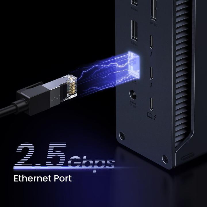 Image du produit Ugreen U710 13in1 Docking Station 2x Thunderbolt 4 / 4x USB-A / DP / RJ45 / SD TF Reader / USB-C / 3 (USB-C, 13 Ports)