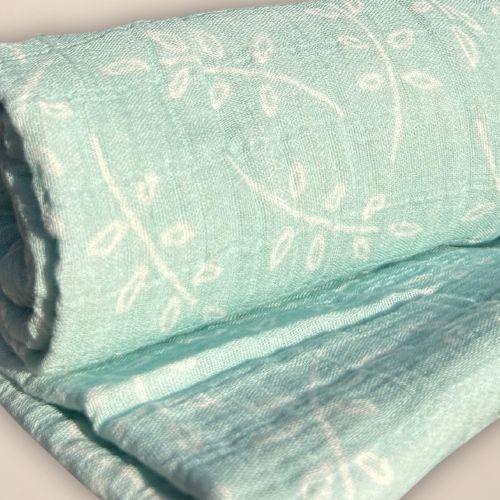 Image du produit Beberotti Couverture d'emmaillotage en mousseline biologique Mint 120120 cm (120 cm, 120 cm)