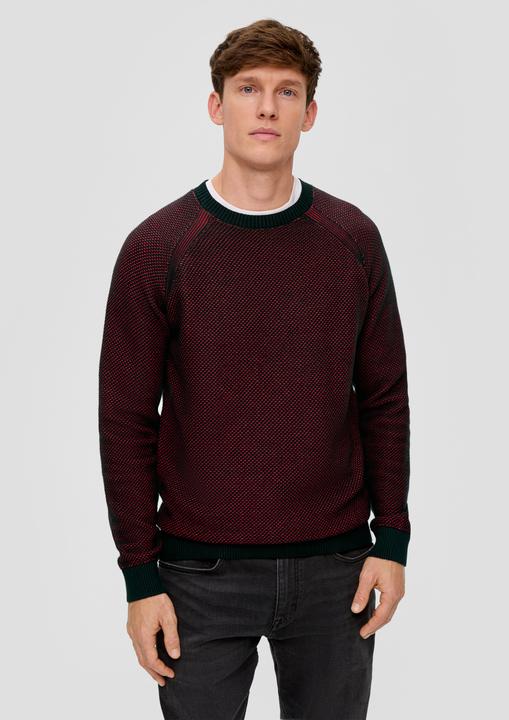 Produktbild s.Oliver Strickpullover Strickpullover mit Crew Neck (XXL)
