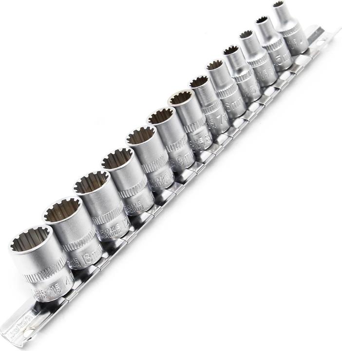 Actual product image Wiltec Socket Wrench Set 13pcs. 6.35mm (1/4") Outside Multi-Tooth Profile