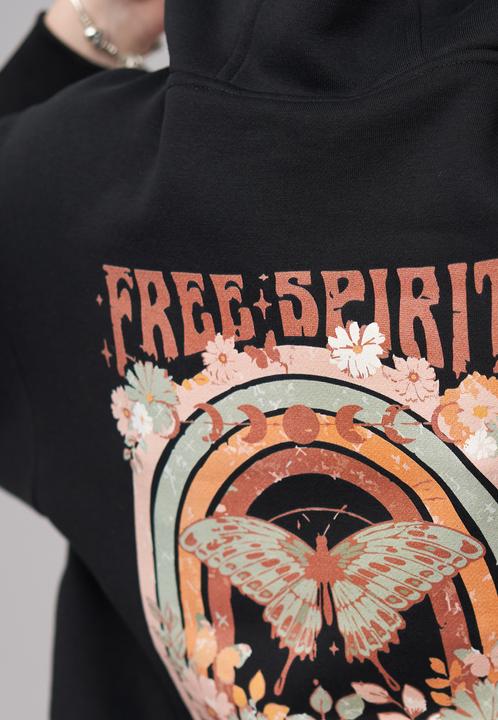 Produktbild Merchcode Ladies 77 Free Spirit Black Everyday Hoodie - 187599 (S)
