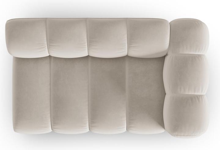 Actual product image Micadoni Velvet Right Modular Sofa, "Lupine", 2 Seats, 145x95x70Made in Europe (2 person sofa)