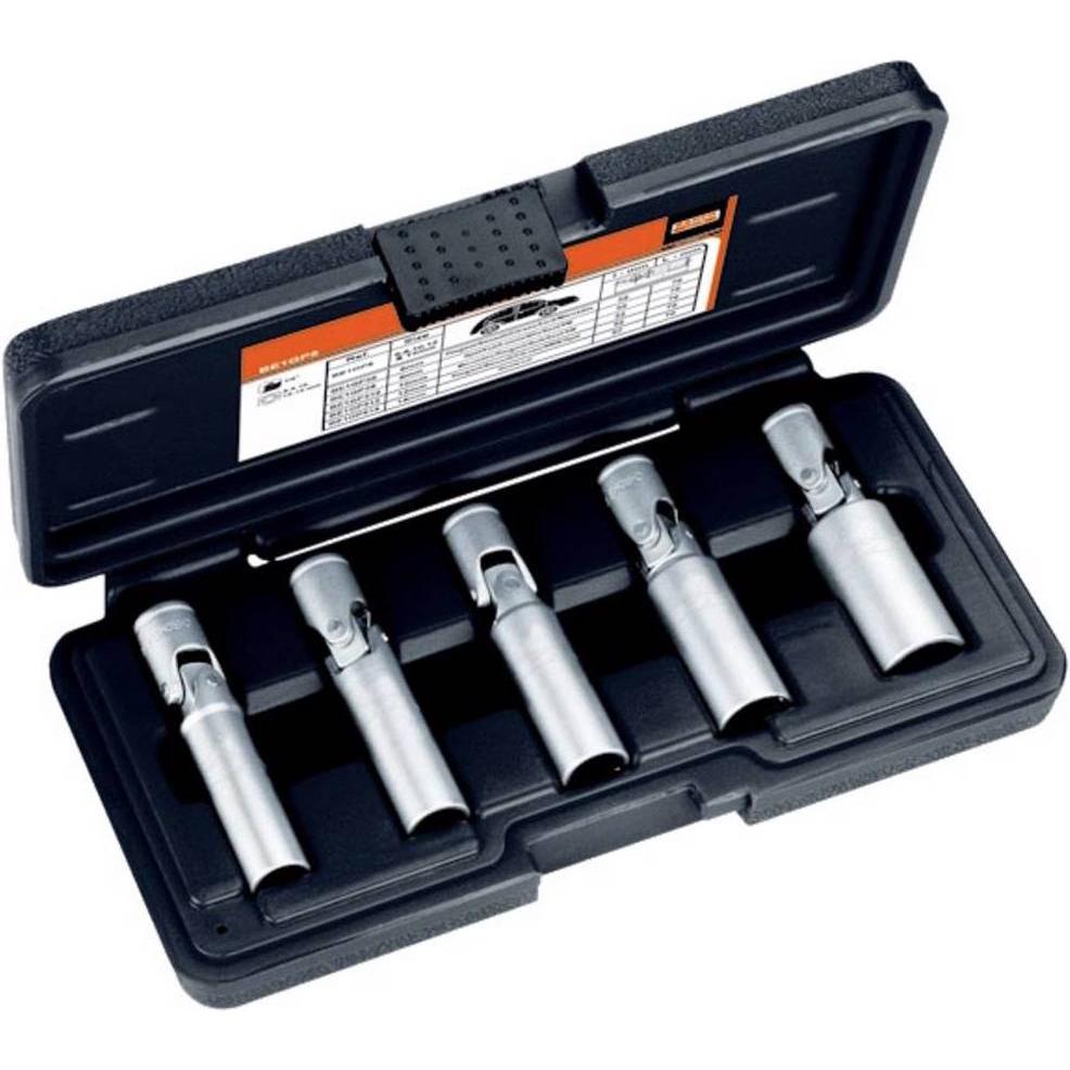 Bahco, Chiave a bussola + esagonale, Set di prese per candelette da 1/4", 5 pezzi (1/4")