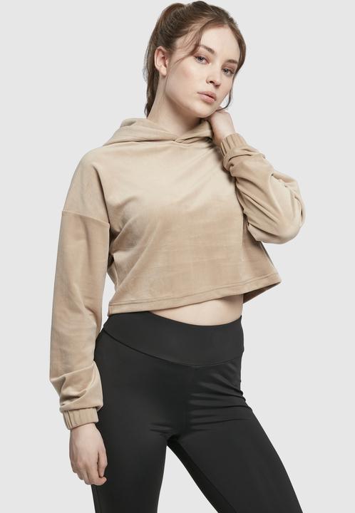 Produktbild Urban Classics Ladies Cropped Velvet Oversized Hoody (M)