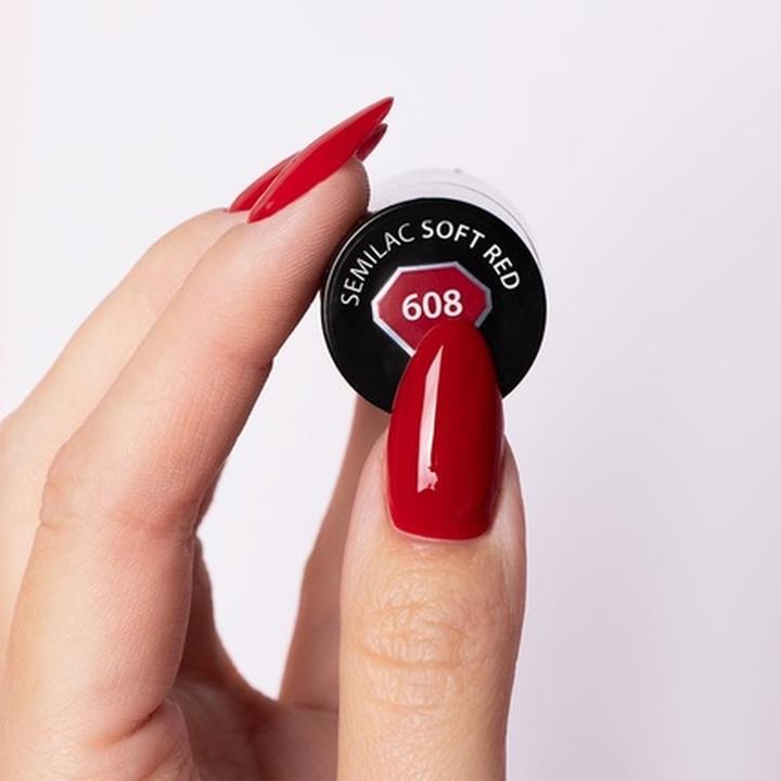 Produktbild Semilac Soft Red UV Gel (Soft Red, UV-Gel Lack)