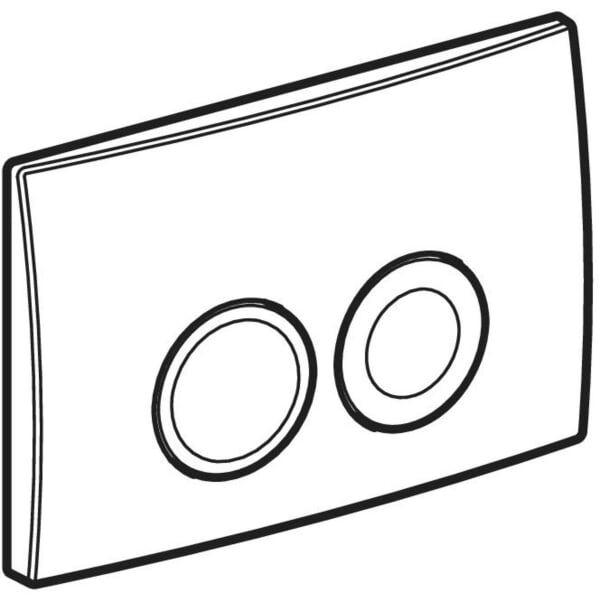 Produktbild Geberit Betätigungsplatte Delta 25 weiss-alpin, für 2-Mengen-Spülung