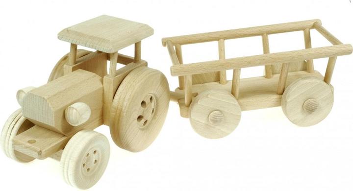 Produktbild Holzecke Traktor mit Leiterwagen Spielzeug