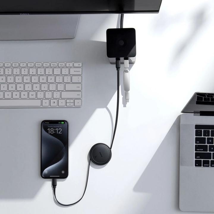 Produktbild Baseus Free2Pull Mini USB-C to USB-C USB cable, 60W, 1, (white) (1 m, USB 2.0, 60 W)