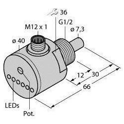 Turck FCS-G1/2A4-#6870019 Sensore di flusso AP8X-H1141/D030, Misurazione